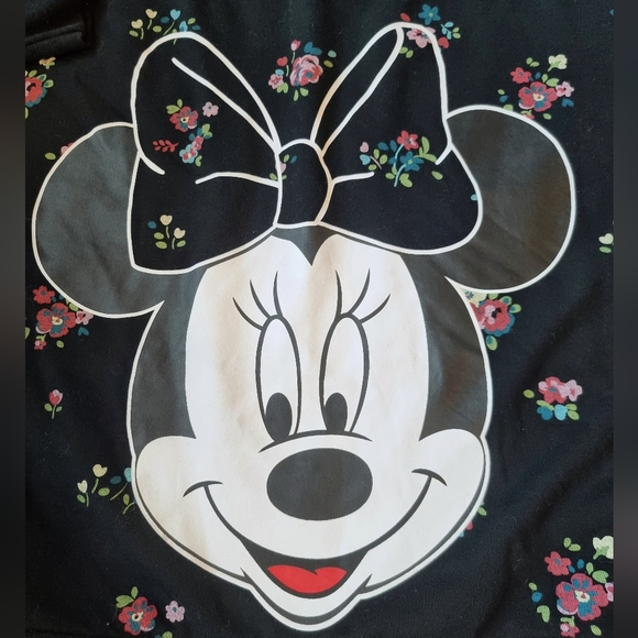 Disney Minnie Mouse 2X Floral Cropped Hooded Sweatshirt - Picture 10 of 10